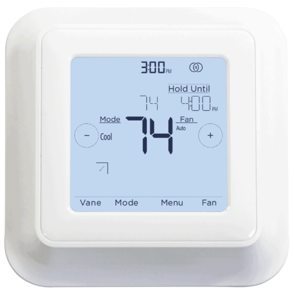 Mitsubishi kumo touch™ Wall-Mounted Wireless Controller.